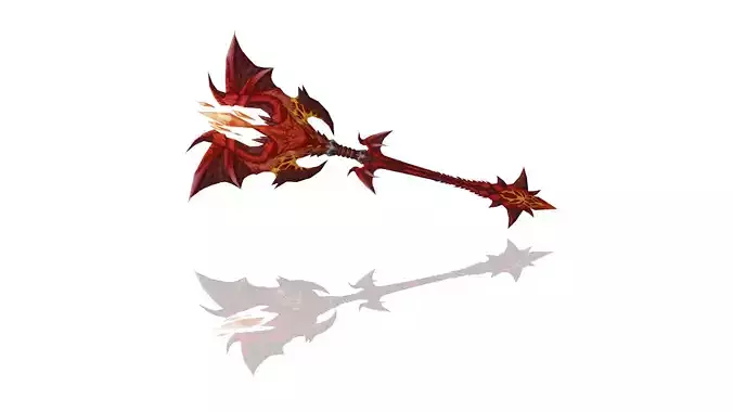 Dragon Scales Scepter Low-poly 3D model