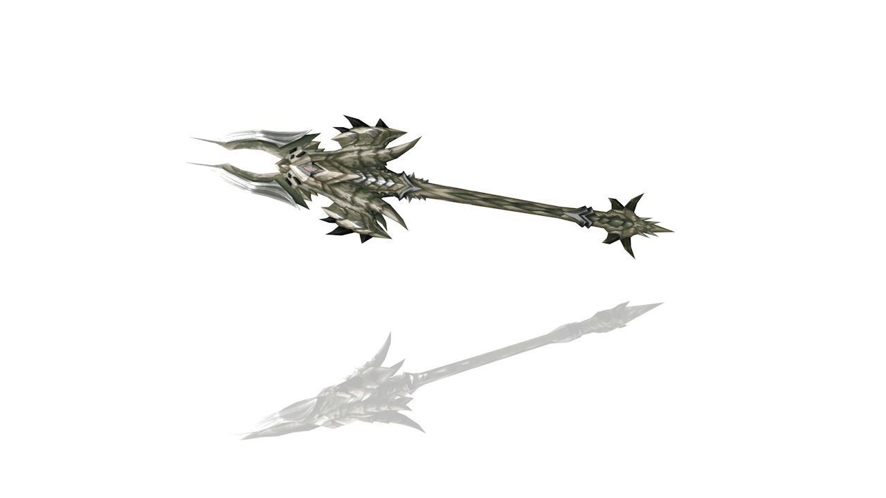 Dragon Scales Spear Low-poly 3D model_5