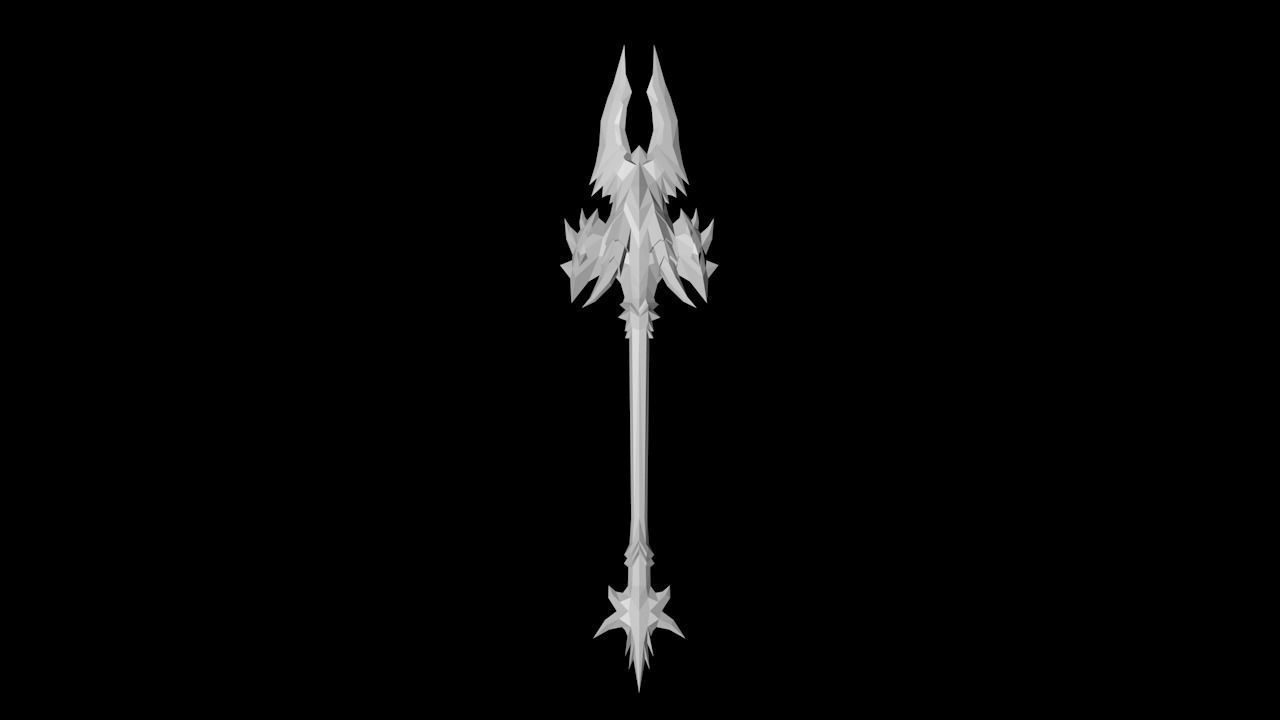 Dragon Scales Spear Low-poly 3D model_6