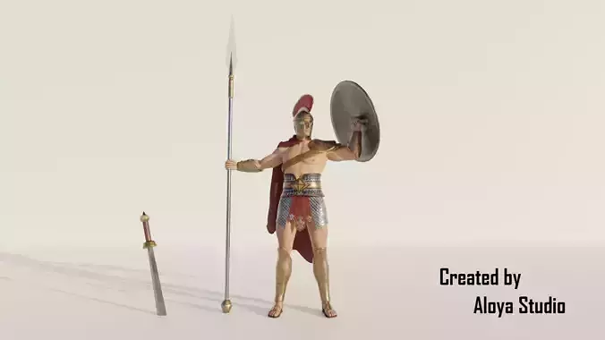 Spartan Warrior - 3D Game ready character