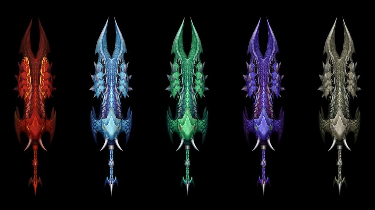 Dragon Scales Sword Low-poly 3D model_1