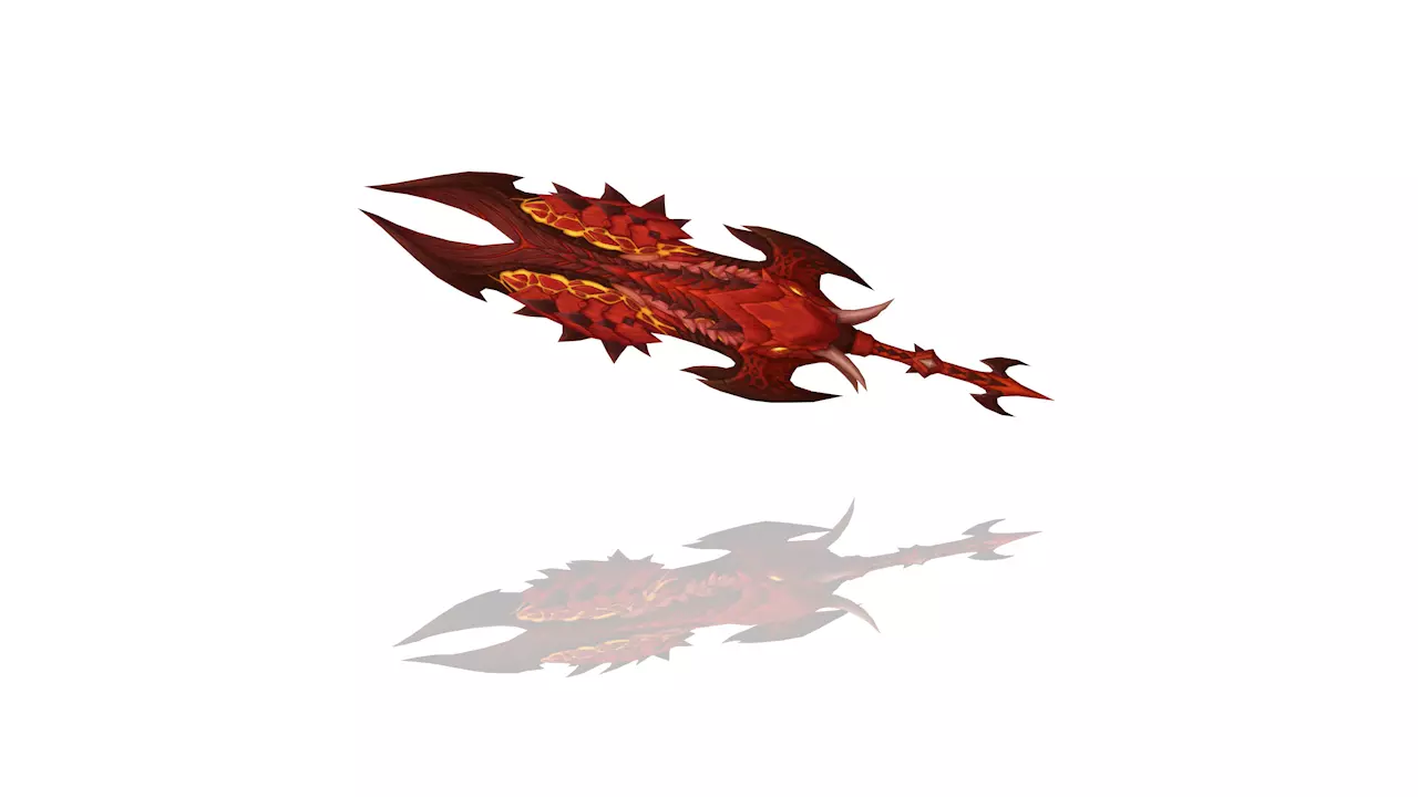 Dragon Scales Sword Low-poly 3D model_0