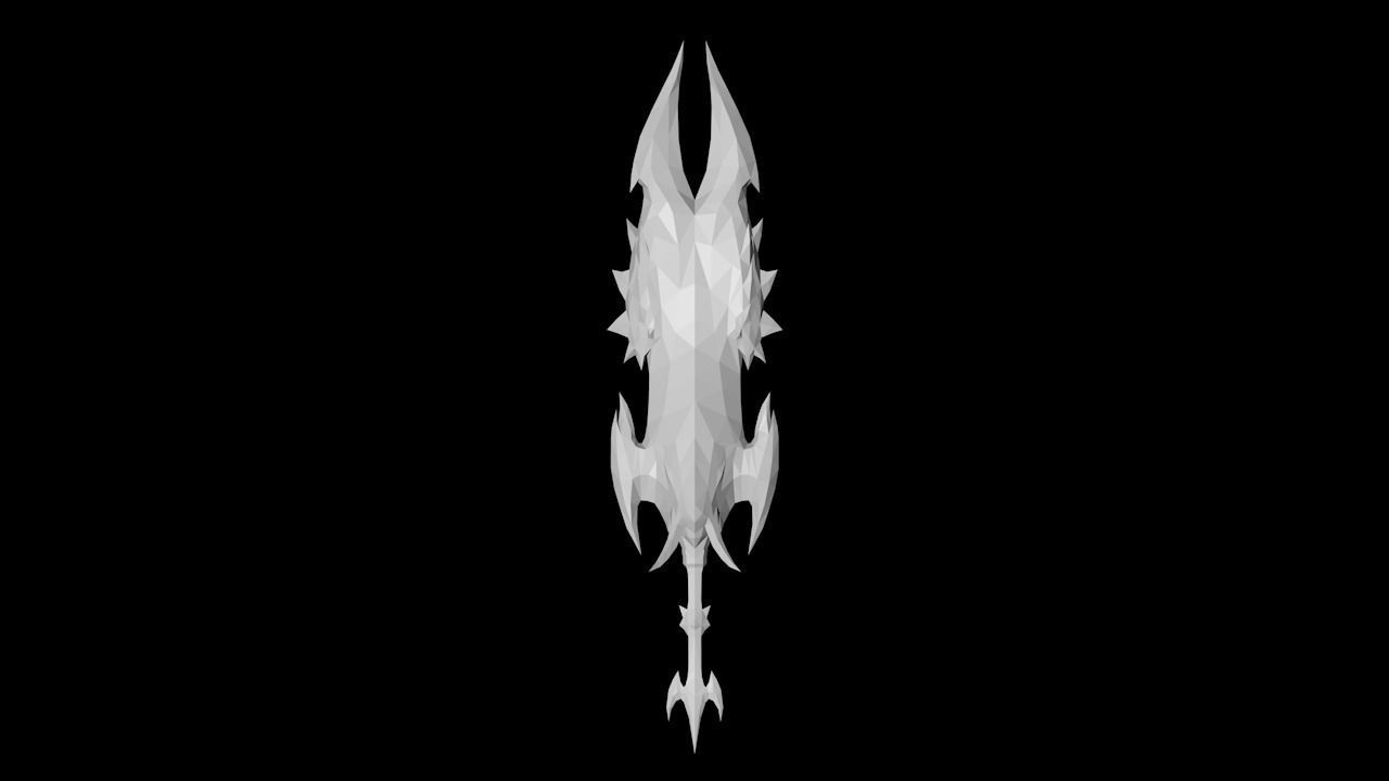 Dragon Scales Sword Low-poly 3D model_6