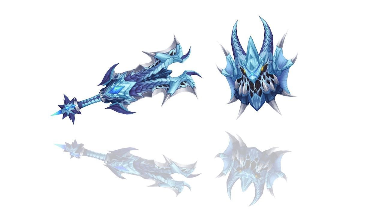 Dragon Scales Sword and Shield Low-poly 3D model_2