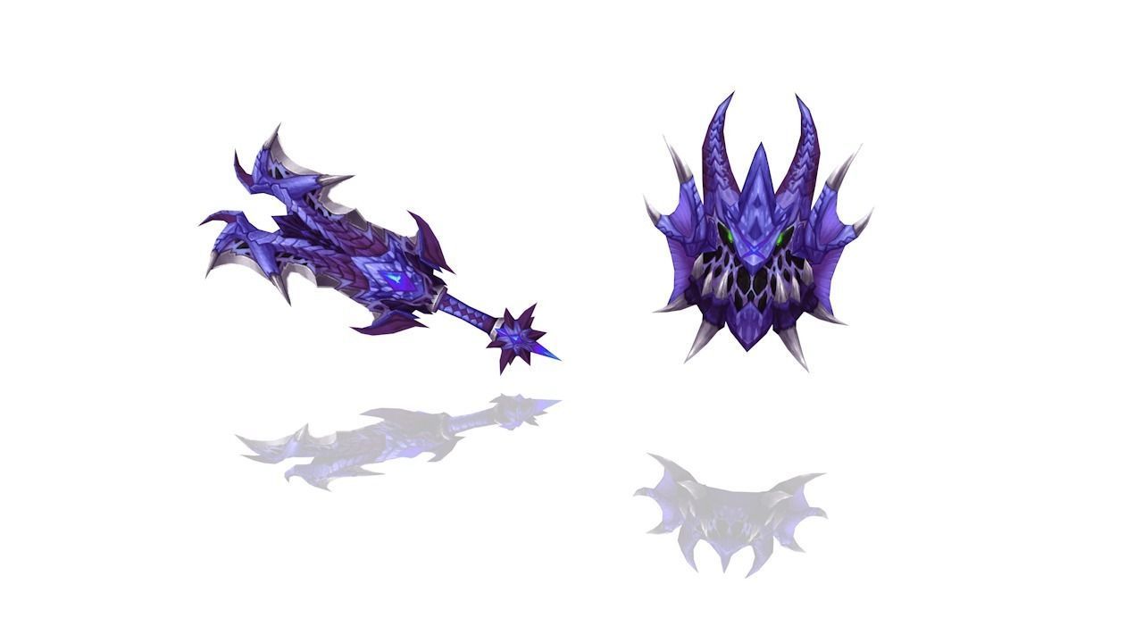 Dragon Scales Sword and Shield Low-poly 3D model_4