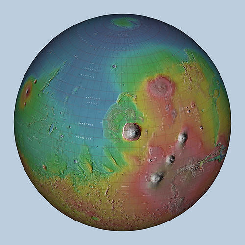 Mars 3D Globe 1 Free 3D model