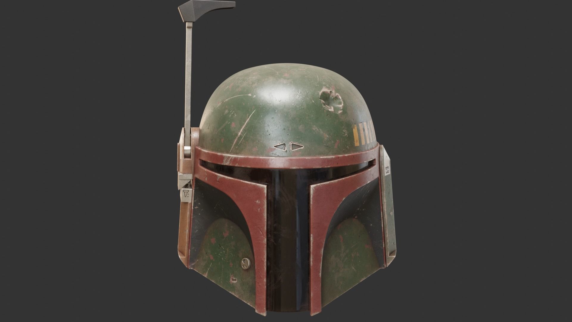 BOBA FETT Helmet PBR model 3D model_15