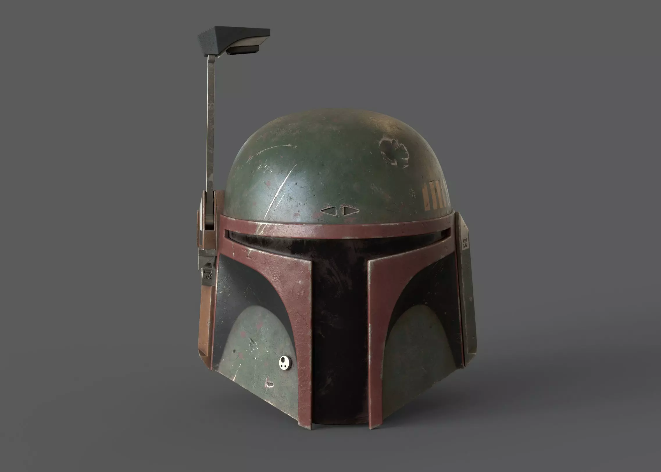 BOBA FETT Helmet PBR model 3D model_0