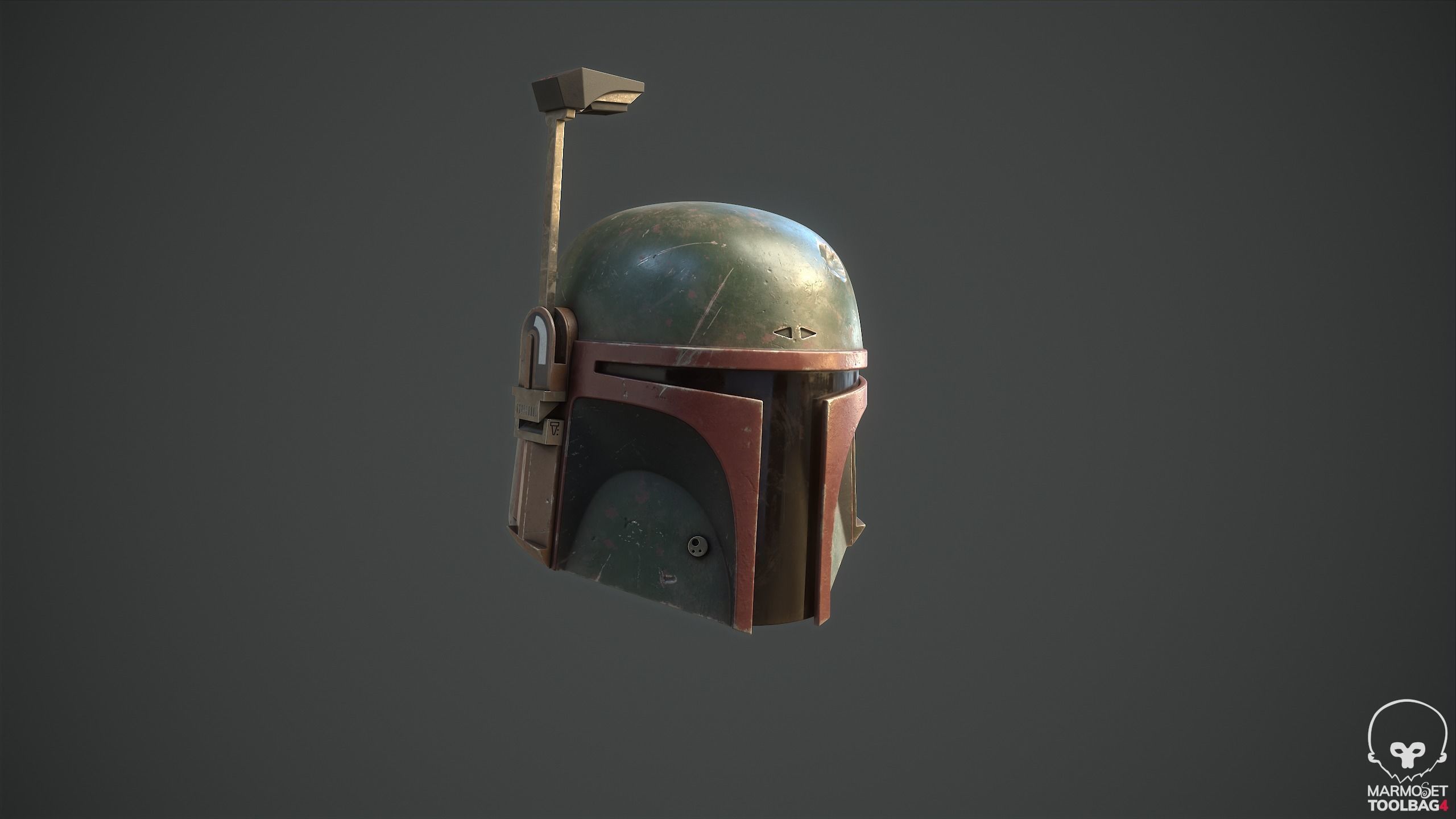 BOBA FETT Helmet PBR model 3D model_9