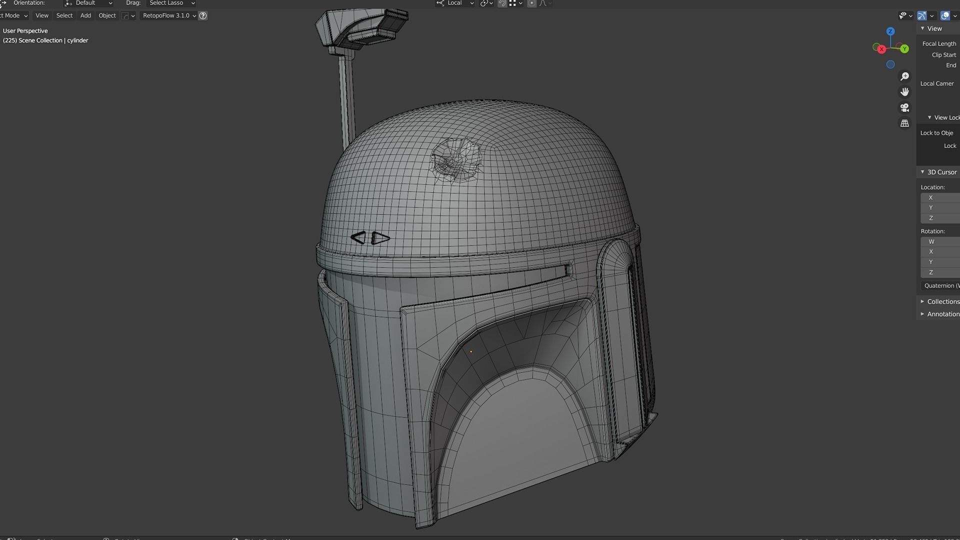 BOBA FETT Helmet PBR model 3D model_14