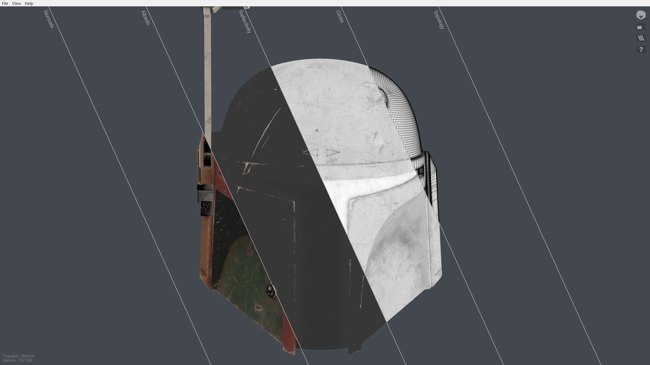 BOBA FETT Helmet PBR model 3D model_12