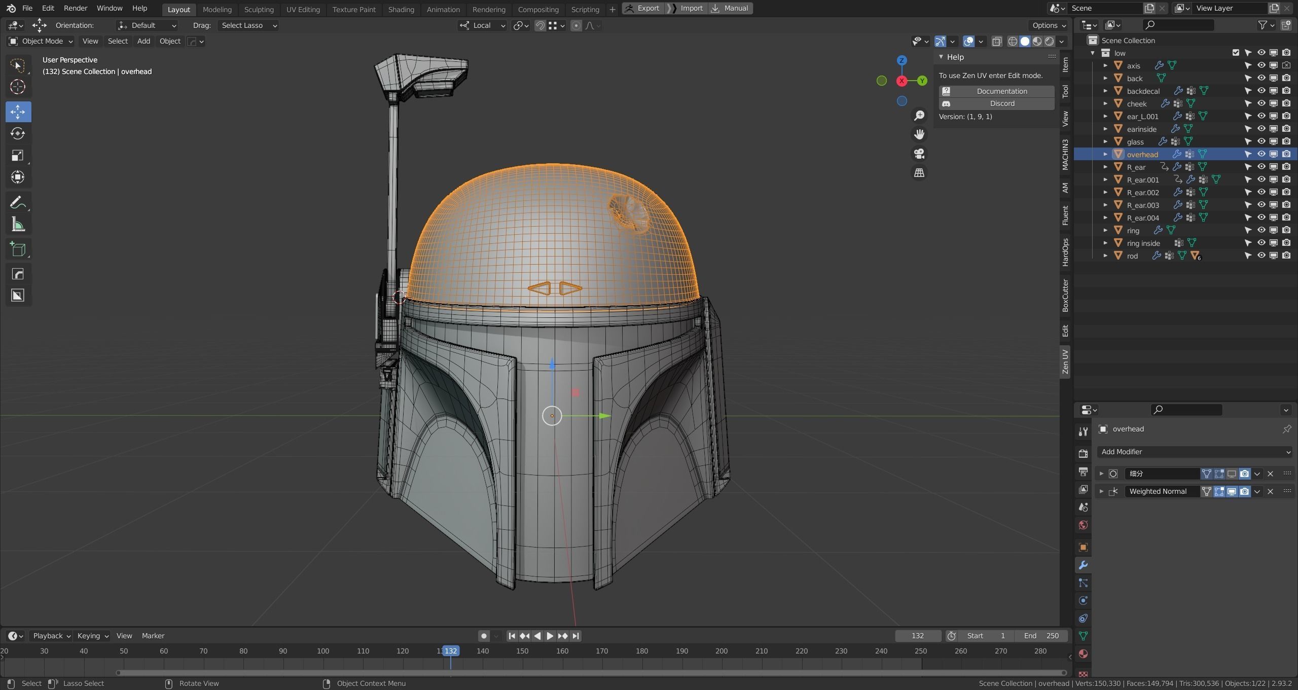 BOBA FETT Helmet PBR model 3D model_3