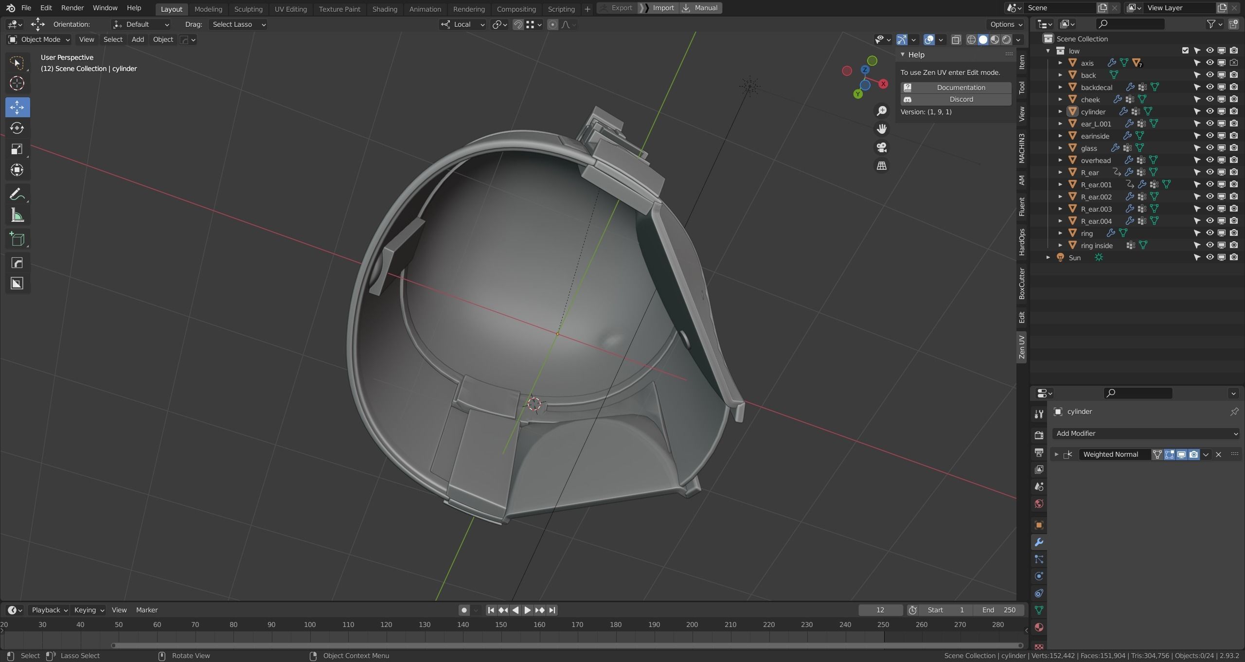 BOBA FETT Helmet PBR model 3D model_4