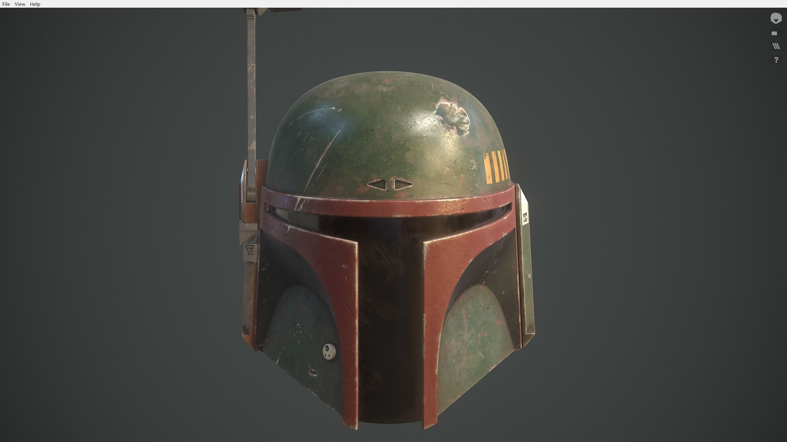 BOBA FETT Helmet PBR model 3D model_13
