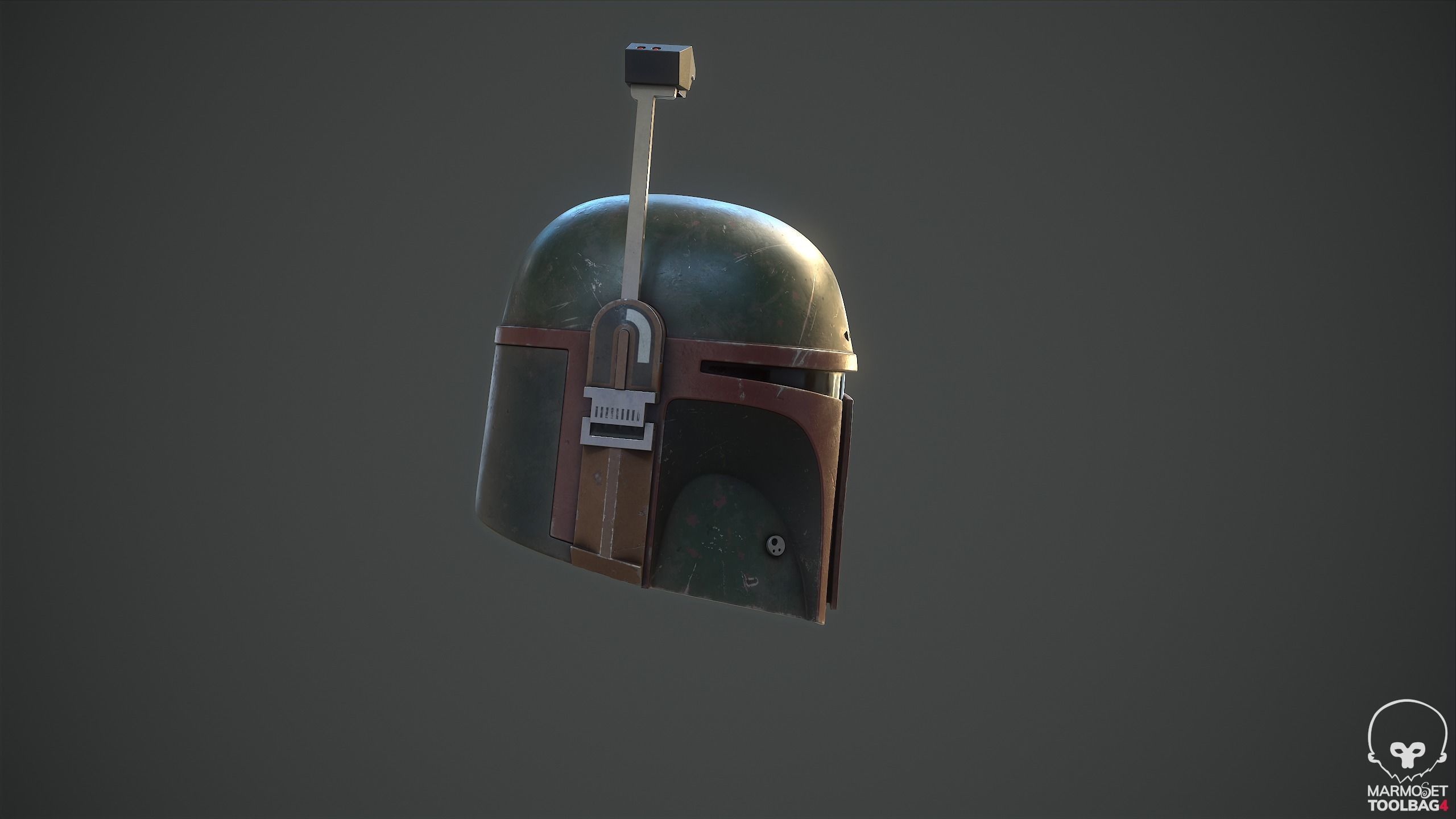BOBA FETT Helmet PBR model 3D model_10