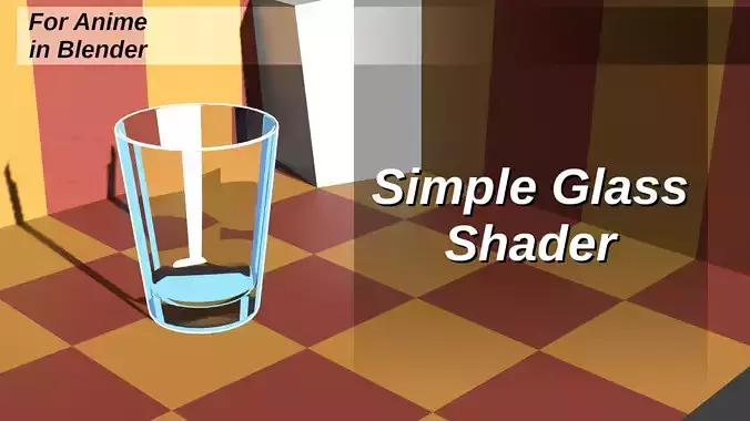 For Anime In Blender - Simple Glass Shader Free 3D model