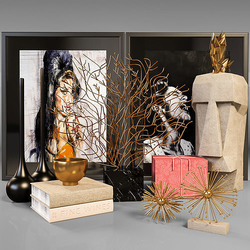 Decorative Set-01 3D model