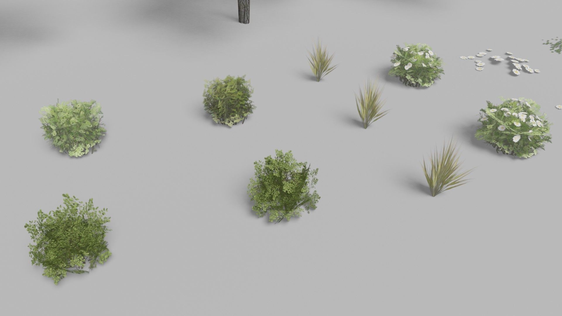 Shapespark low poly exterior plants kit - Free low-poly 3D model_7