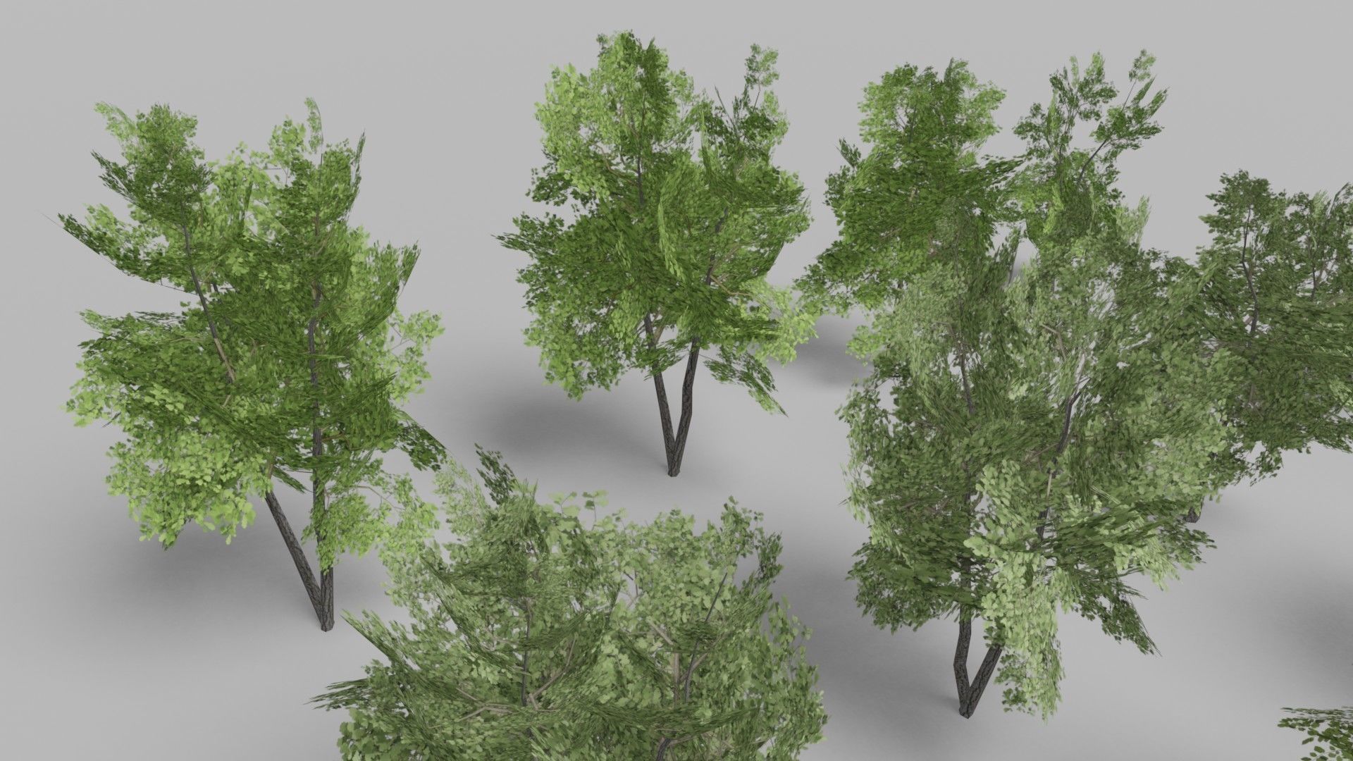 Shapespark low poly exterior plants kit - Free low-poly 3D model_9