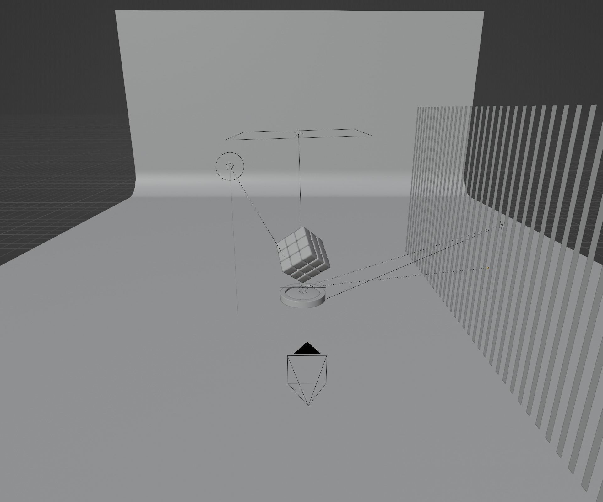 Colorful Light Metal Cube Low-poly 3D model_1