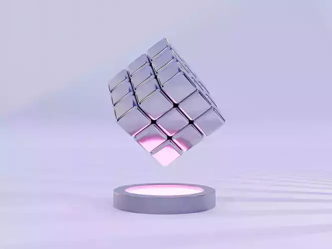 Colorful Light Metal Cube