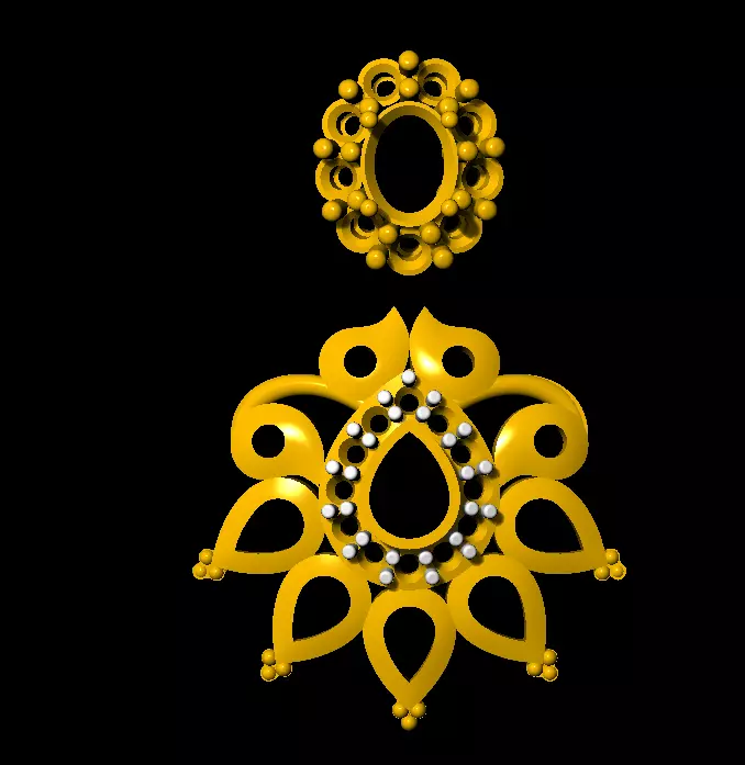 Earring pair of earrings 3D print model_0