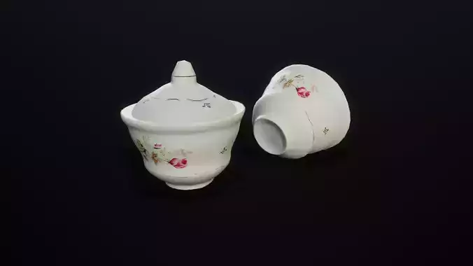 3D Scan Gravy Boat 01 Low-poly 3D model