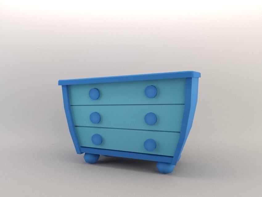 Cartoon Furniture  Package 1  Low-poly 3D model_8