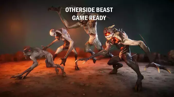 Otherside beast Low-poly 3D model