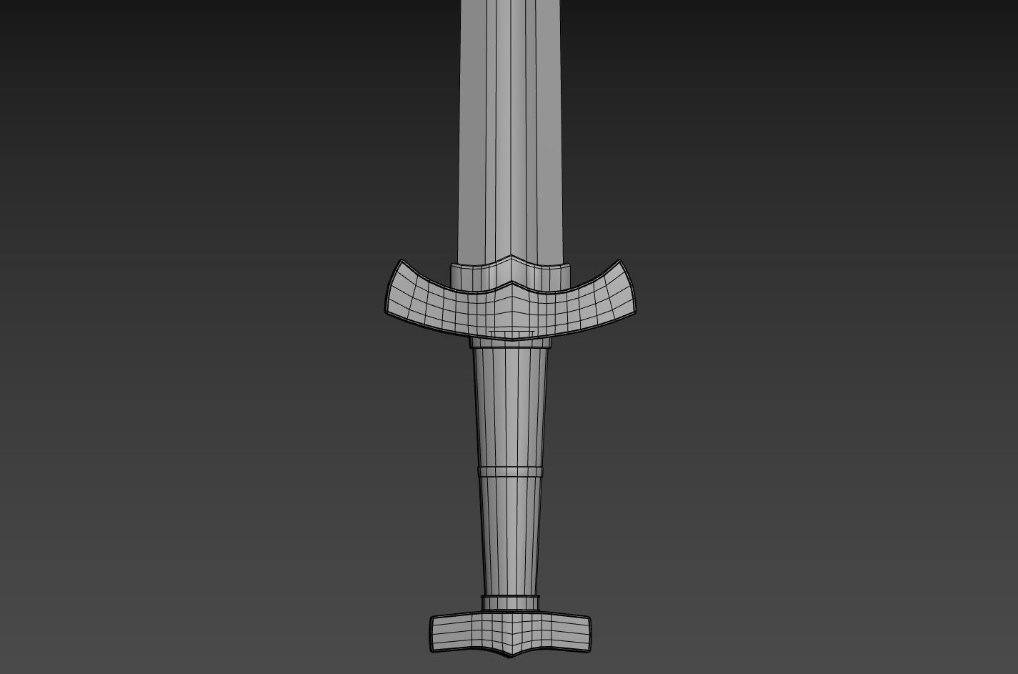 Viking runed sword Low-poly 3D model_8