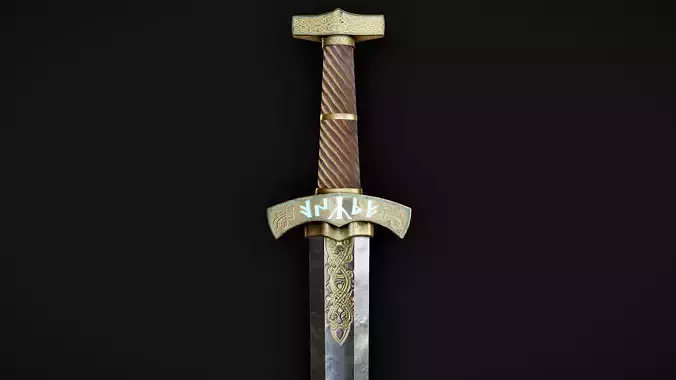 Viking runed sword