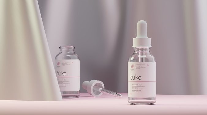 Serum bottle 30ml 3D model 3D model