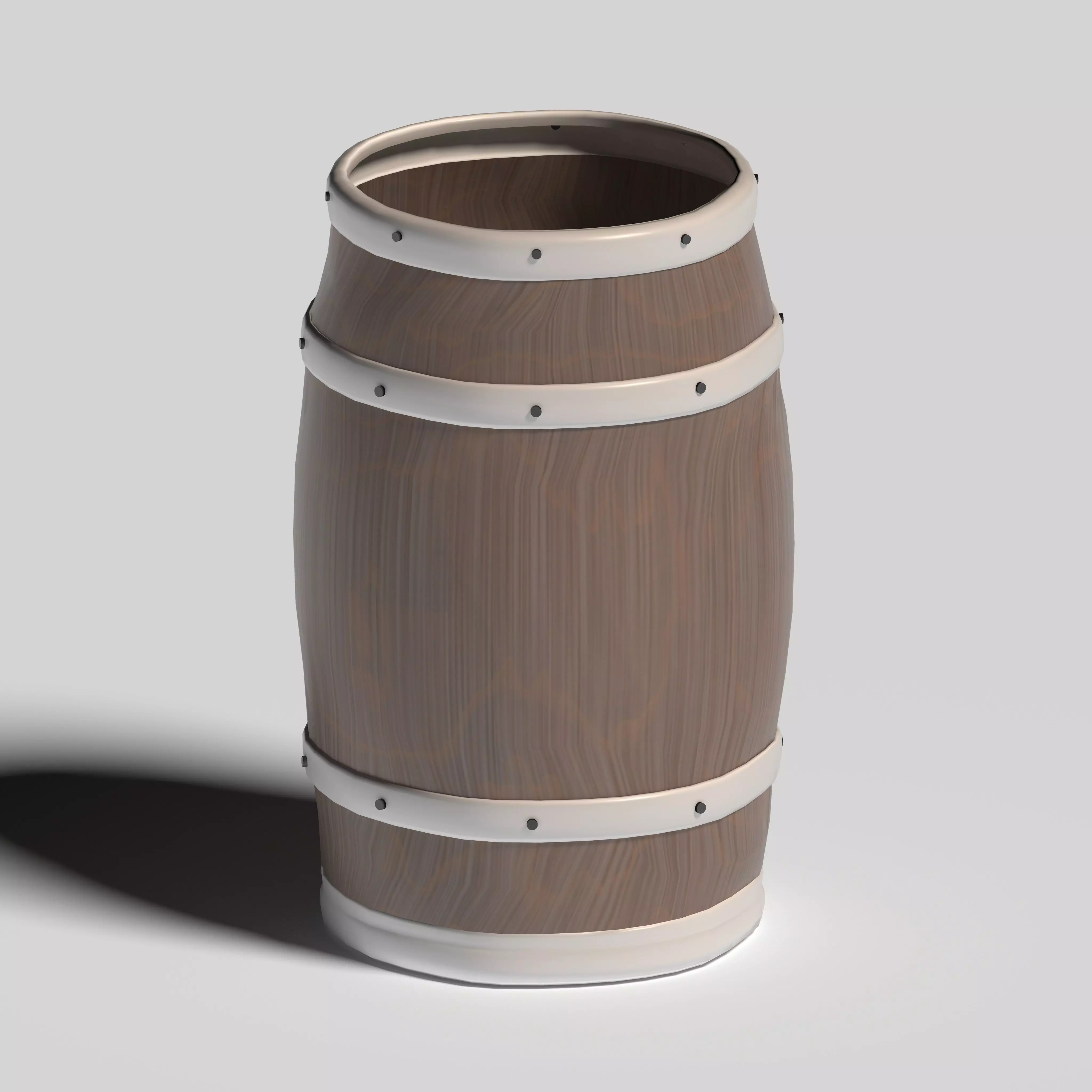 Barrel wooden 3D model_0