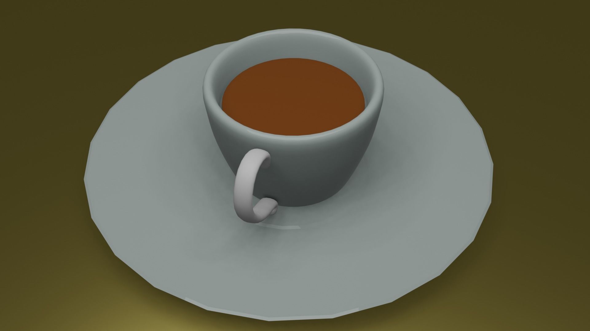 Tea cup with cookie Free low-poly 3D model_2