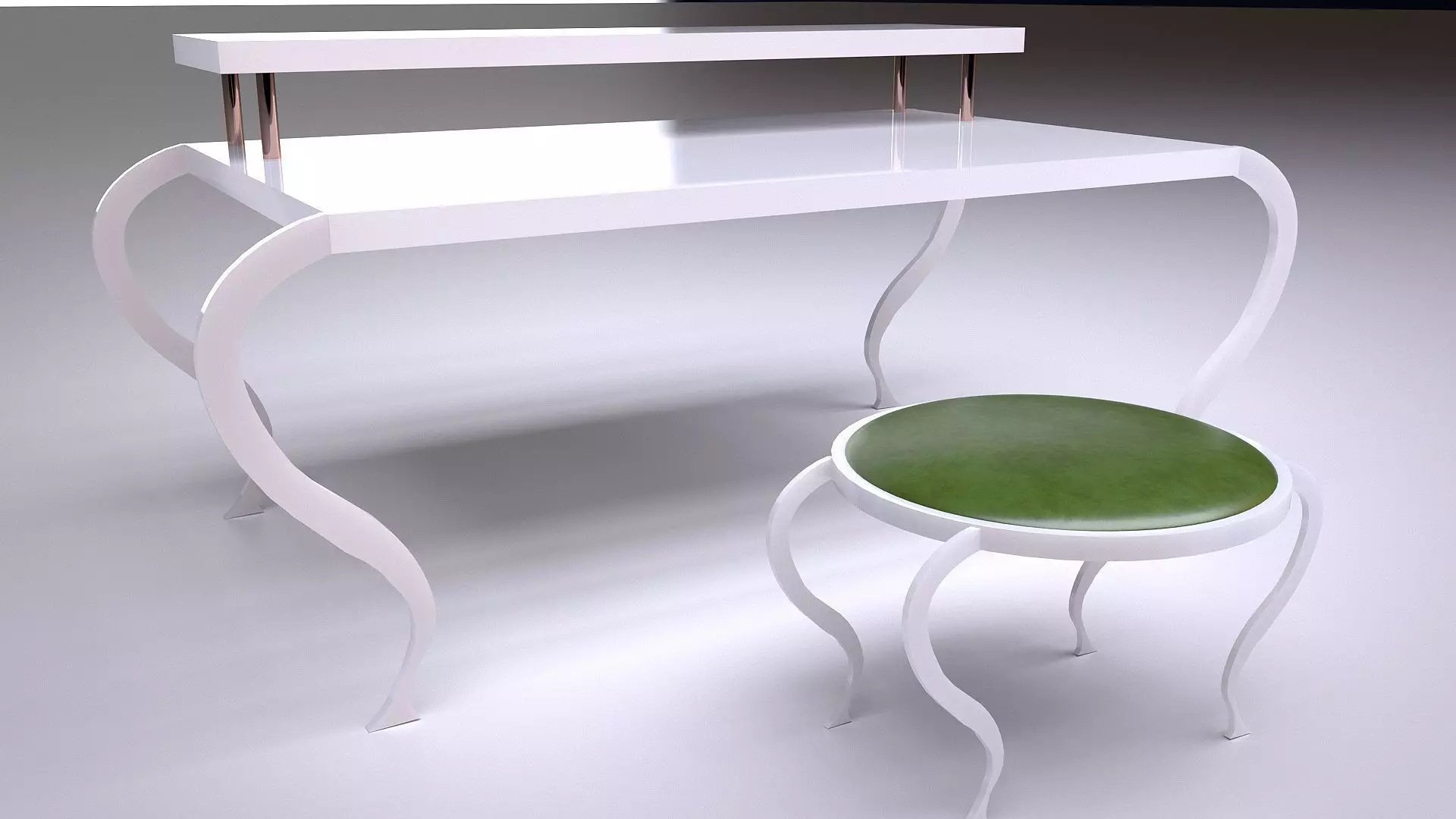 3D Make Up Desk model 3D model_0