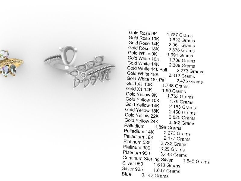 pear diamond bypass ring stl verified 3D print model_9