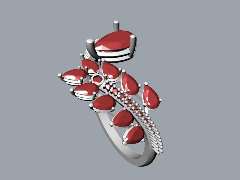 pear diamond bypass ring stl verified 3D print model_18