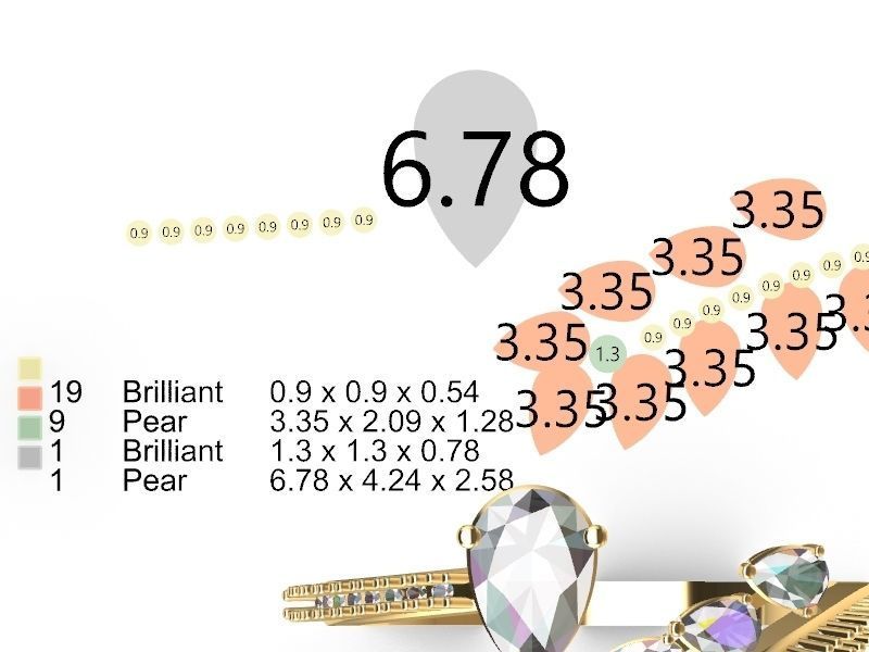 pear diamond bypass ring stl verified 3D print model_17