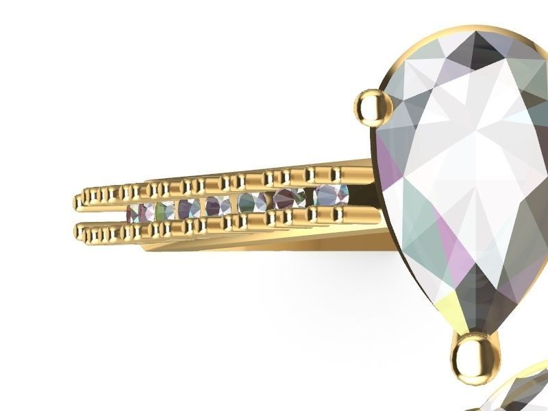 pear diamond bypass ring stl verified 3D print model_14