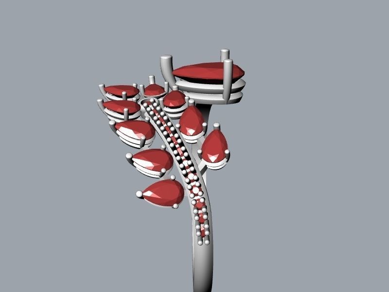 pear diamond bypass ring stl verified 3D print model_22