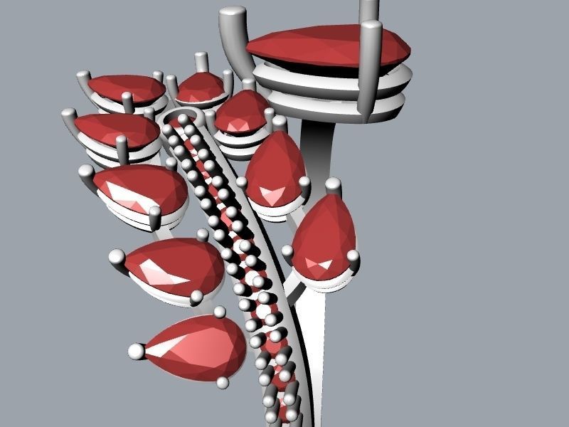 pear diamond bypass ring stl verified 3D print model_1