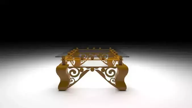 TABLE ornate gold