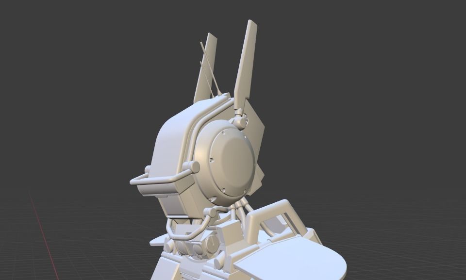 Detailed Robot Model Rigged - Chappie Cyborg 3D model_2