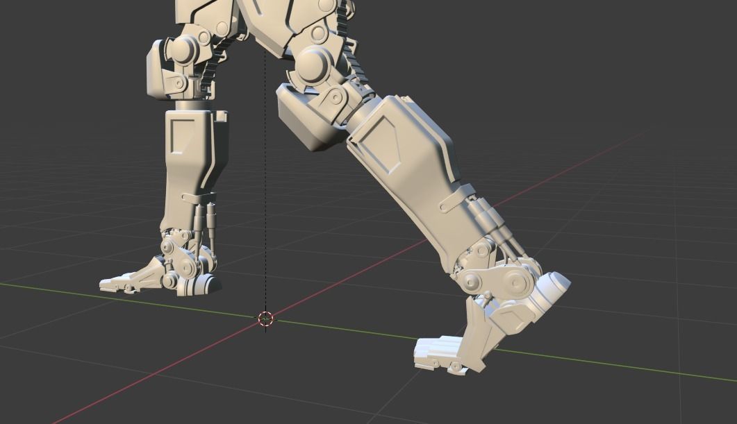 Detailed Robot Model Rigged - Chappie Cyborg 3D model_4