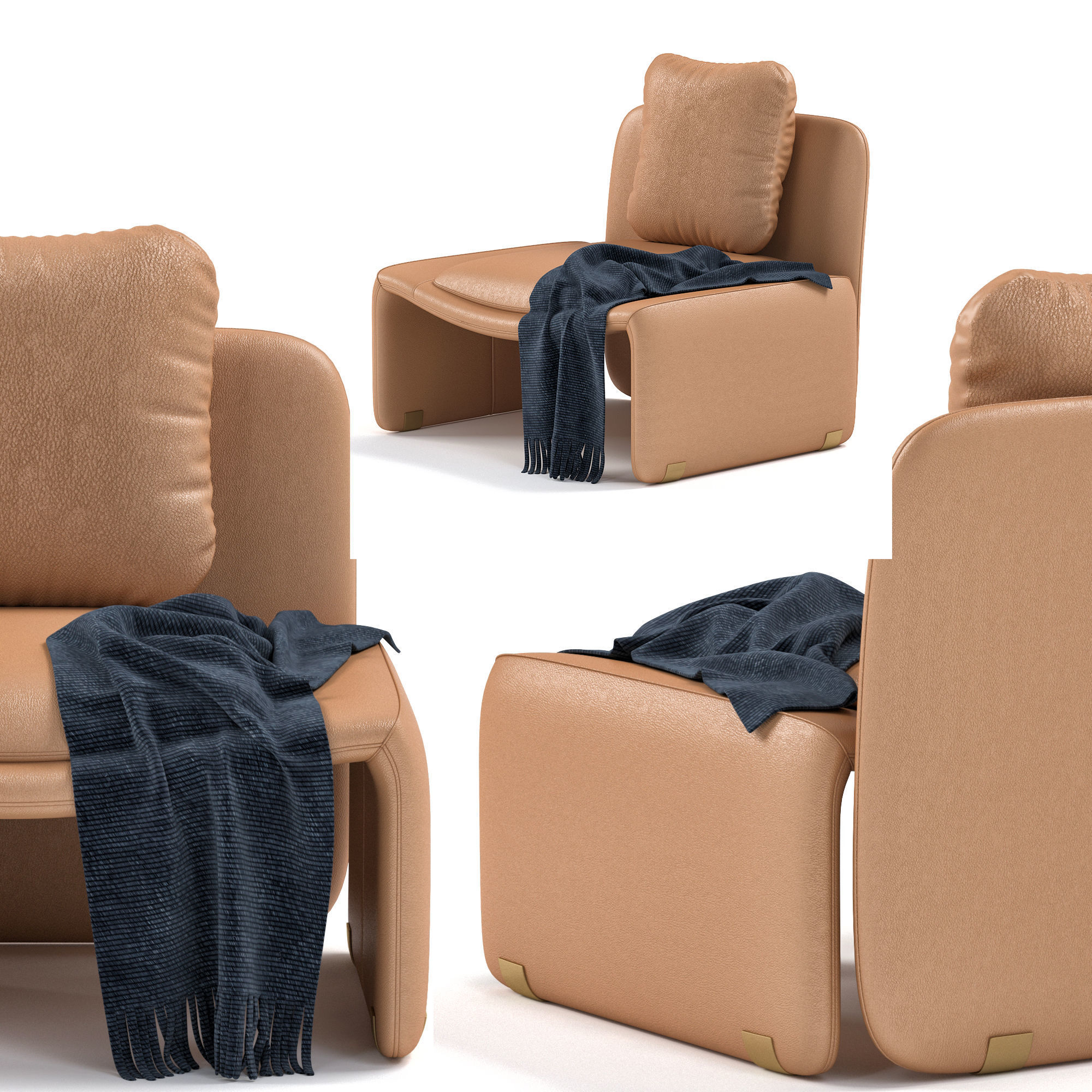 Aston Martin Leather armchair 3D model_1