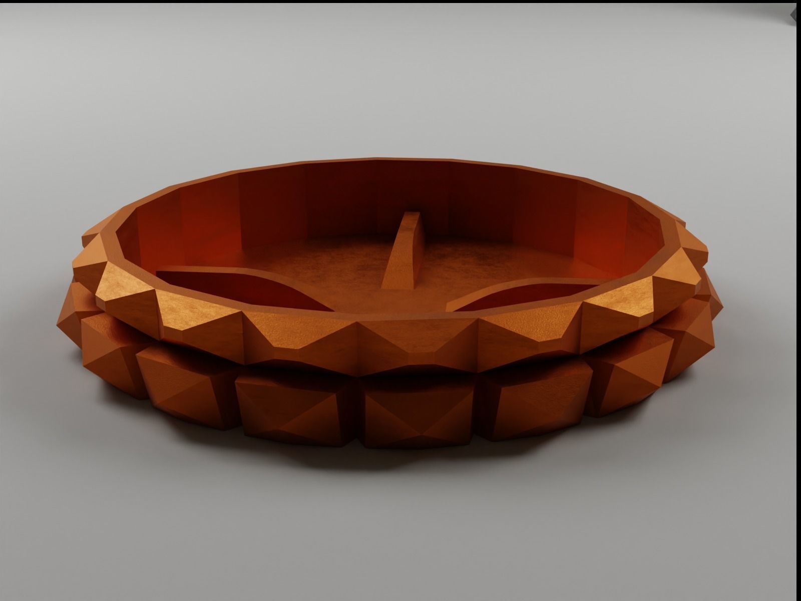 Hexagon flower pot V2 with drain 3D print model_2