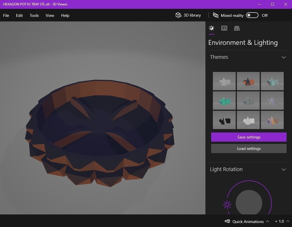 Hexagon flower pot V2 with drain 3D print model_21