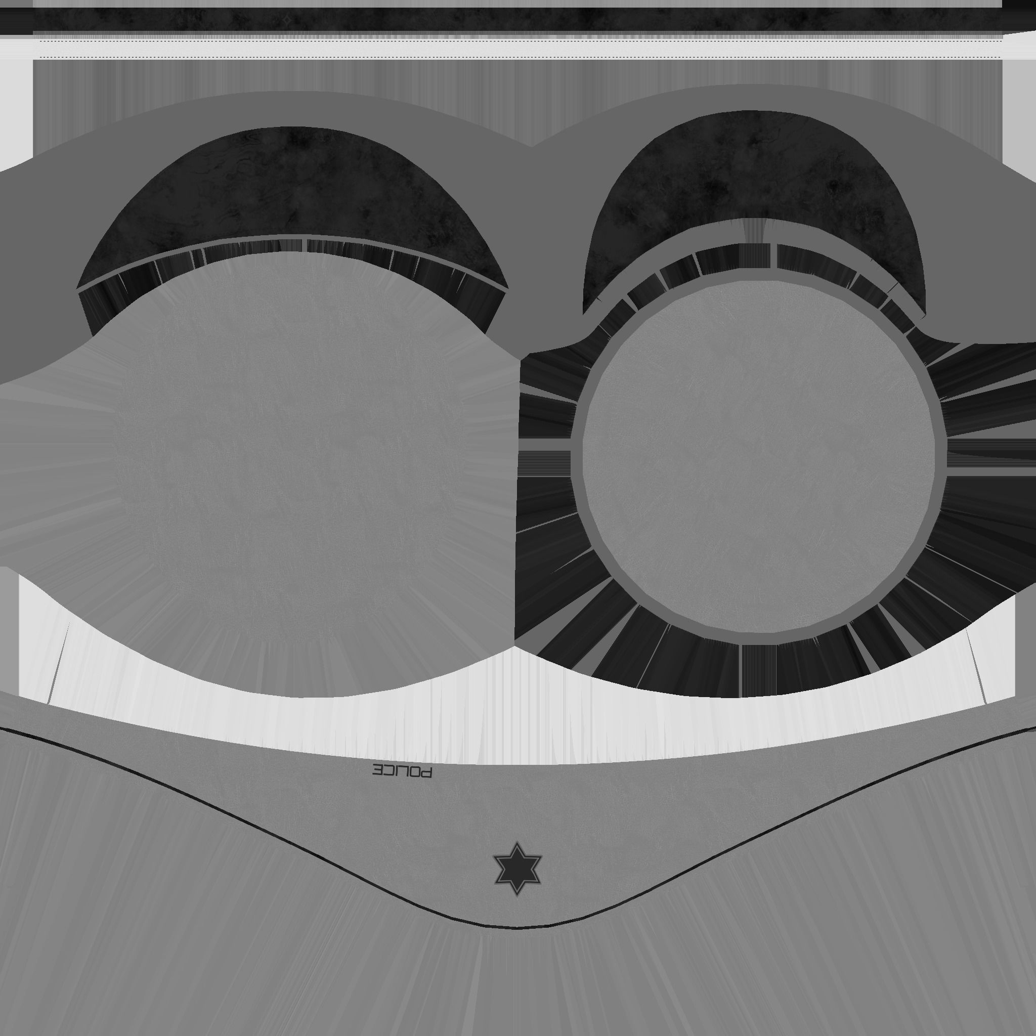 Police Cap 04 Black - Military Character Design Fashion Low-poly 3D model_22