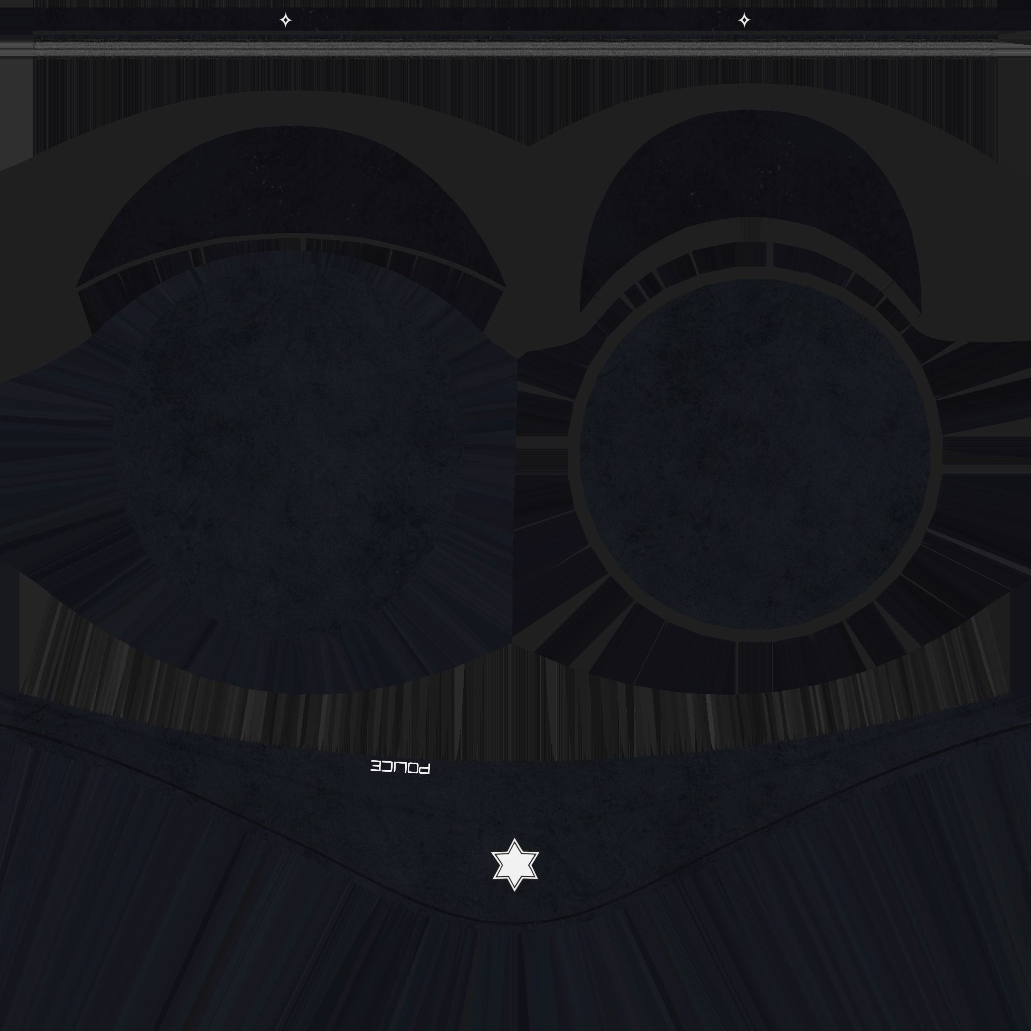 Police Cap 04 Black - Military Character Design Fashion Low-poly 3D model_18