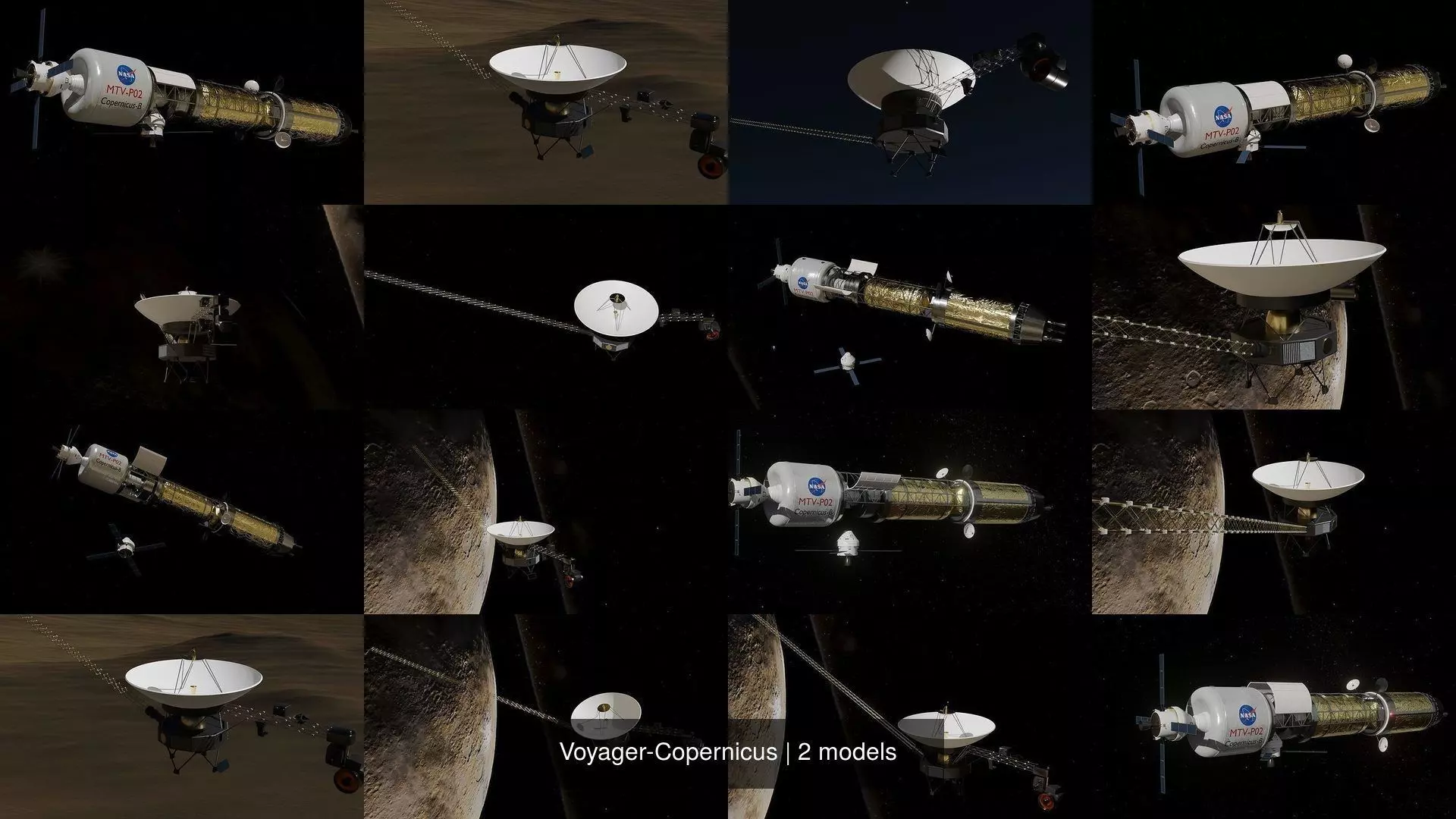 Voyager-Copernicus nasa spacecraft on mars 3D Model Collection_2